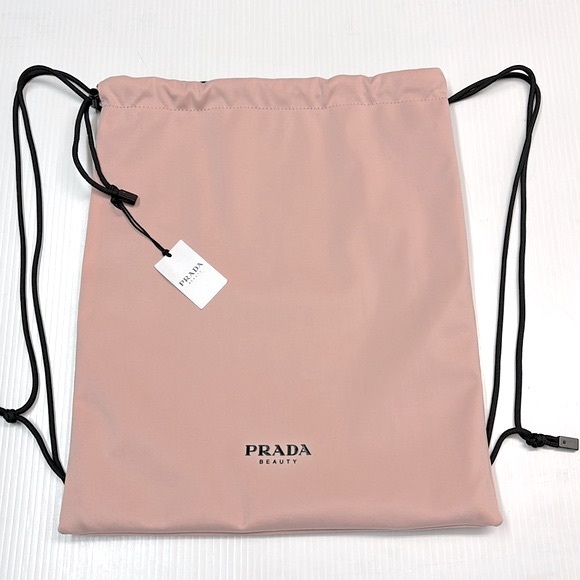 PRADA PARADOXE PINK/BLACK REVERSIBLE DRAWSTRINGS BACKPACK - Picture 3 of 12